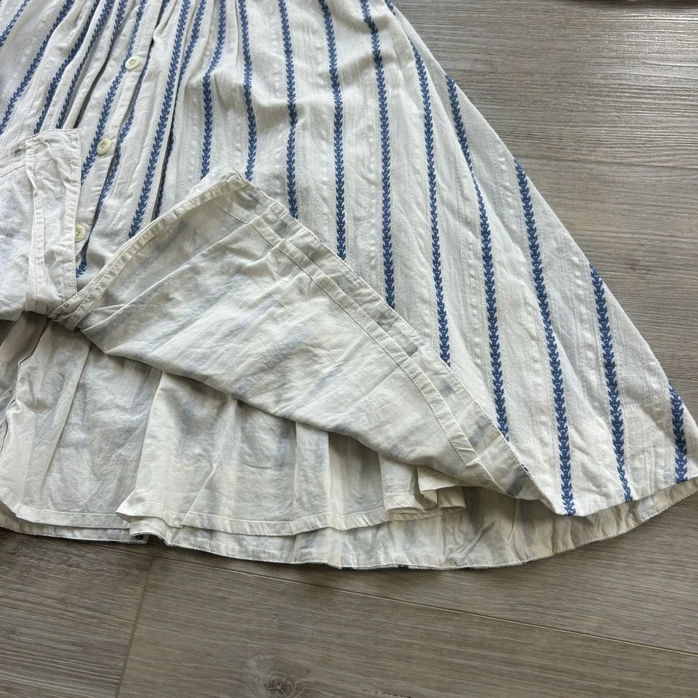 Boden Womens Size 6 Monte Carlo Sleeveless Pleated Belted Embroidered Dress - Picture 5 of 13